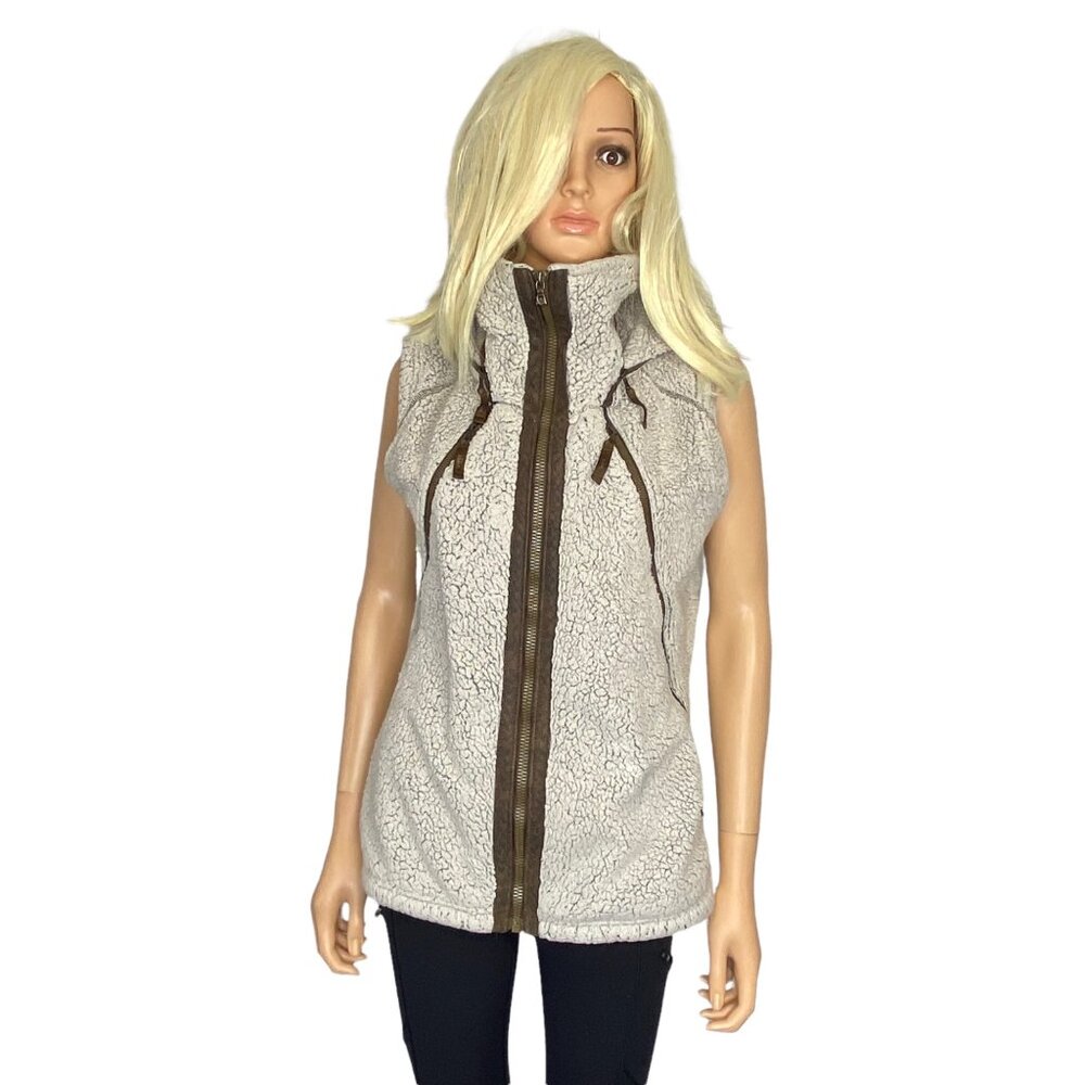 KUHL Flight Fleece Vest Women's Large Stone Ivory - Picture 7 of 17